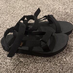 Teva Black Strappy Sandals